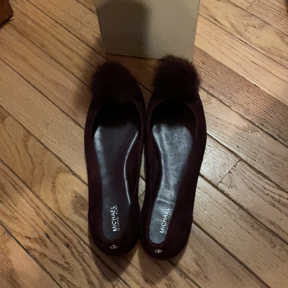 MICHAEL Michael Kors in box sz9 Remi Ballet Suede Fur DAMSON 40F7REFP1S like new - Picture 12 of 12